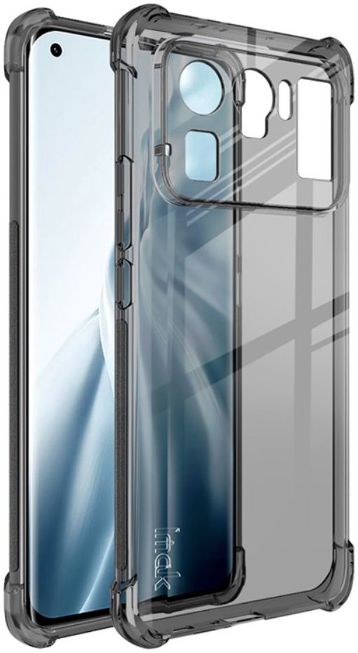 Xiaomi Mi 11 Ultra Hoesje TPU met Screen Protector Transparant Zwart afbeelding 1