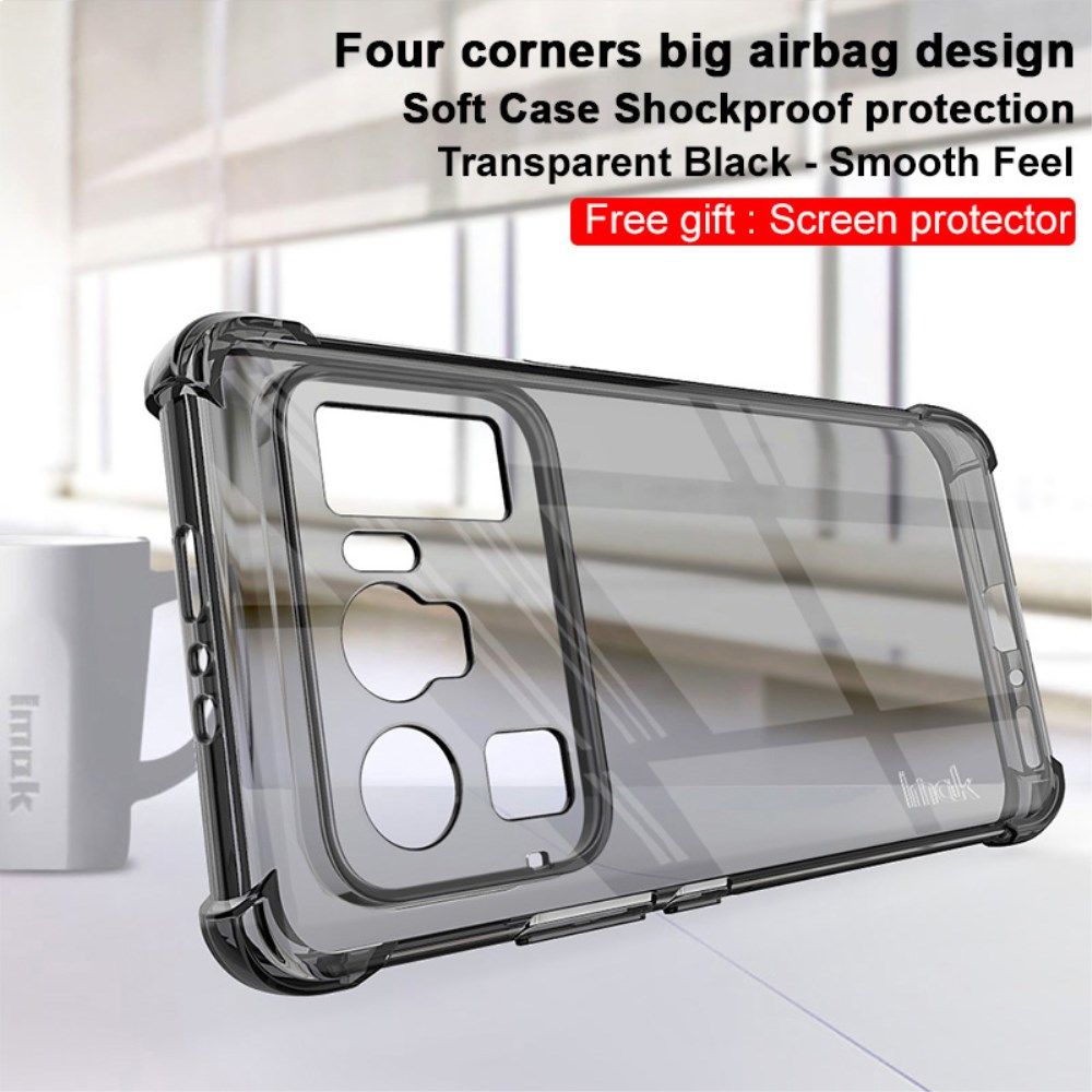 Xiaomi Mi 11 Ultra Hoesje TPU met Screen Protector Transparant Zwart afbeelding 6