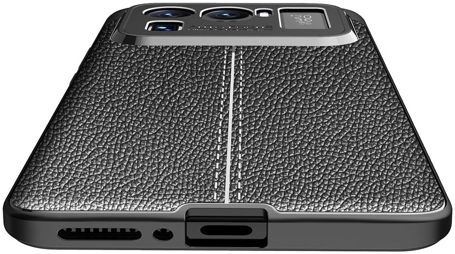 Xiaomi Mi 11 Ultra Hoesje TPU met Litchi Leren Textuur Zwart afbeelding 5