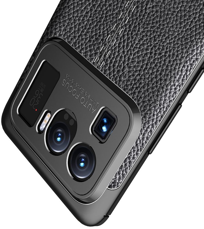Xiaomi Mi 11 Ultra Hoesje TPU met Litchi Leren Textuur Zwart afbeelding 8
