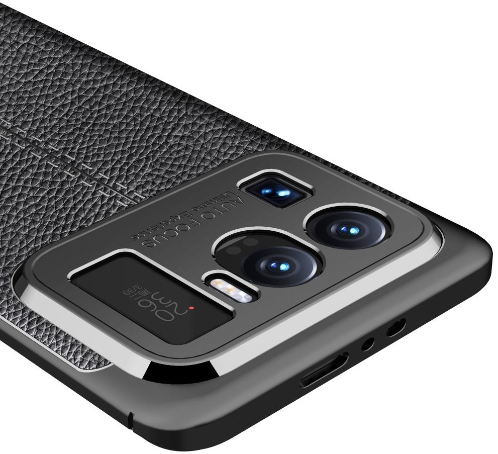 Xiaomi Mi 11 Ultra Hoesje TPU met Litchi Leren Textuur Zwart afbeelding 9