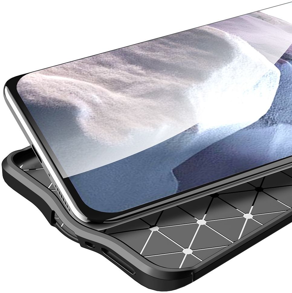 Xiaomi Mi 11 Ultra Hoesje TPU Met Leren Textuur Blauw afbeelding 4