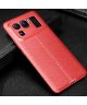 Xiaomi Mi 11 Ultra Hoesje TPU met Litchi Leren Textuur Rood