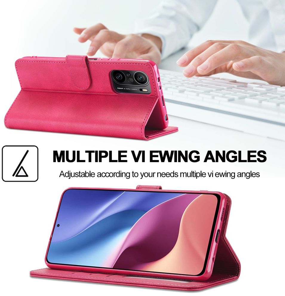 LC.IMEEKE Xiaomi Poco F3 / Mi 11i Hoesje Wallet Book Case Roze afbeelding 8