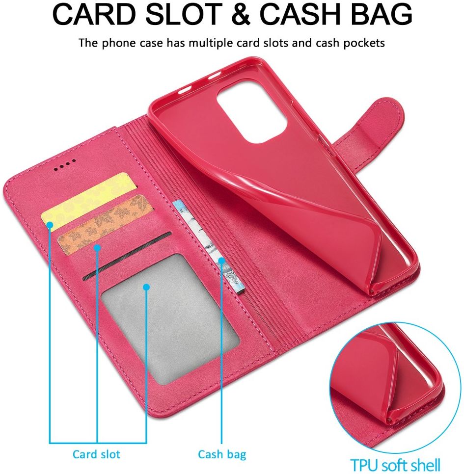LC.IMEEKE Xiaomi Poco F3 / Mi 11i Hoesje Wallet Book Case Roze afbeelding 9