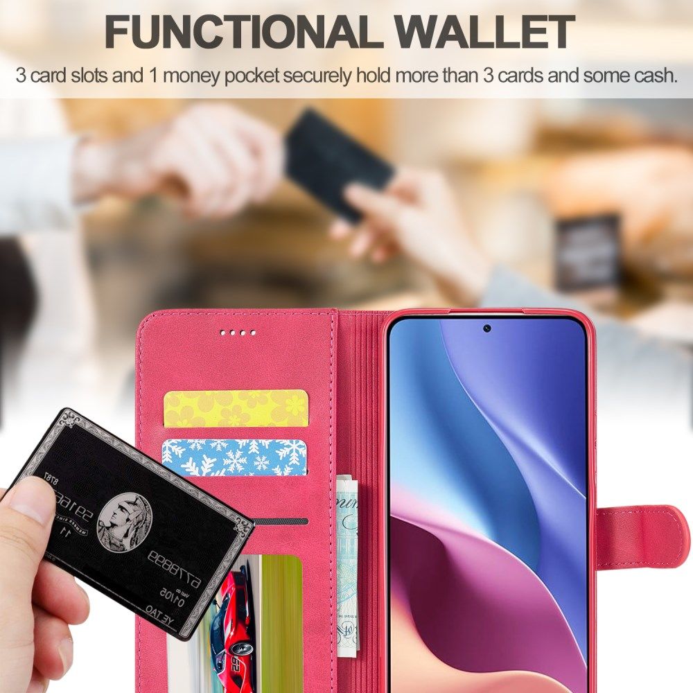 LC.IMEEKE Xiaomi Poco F3 / Mi 11i Hoesje Wallet Book Case Roze afbeelding 5