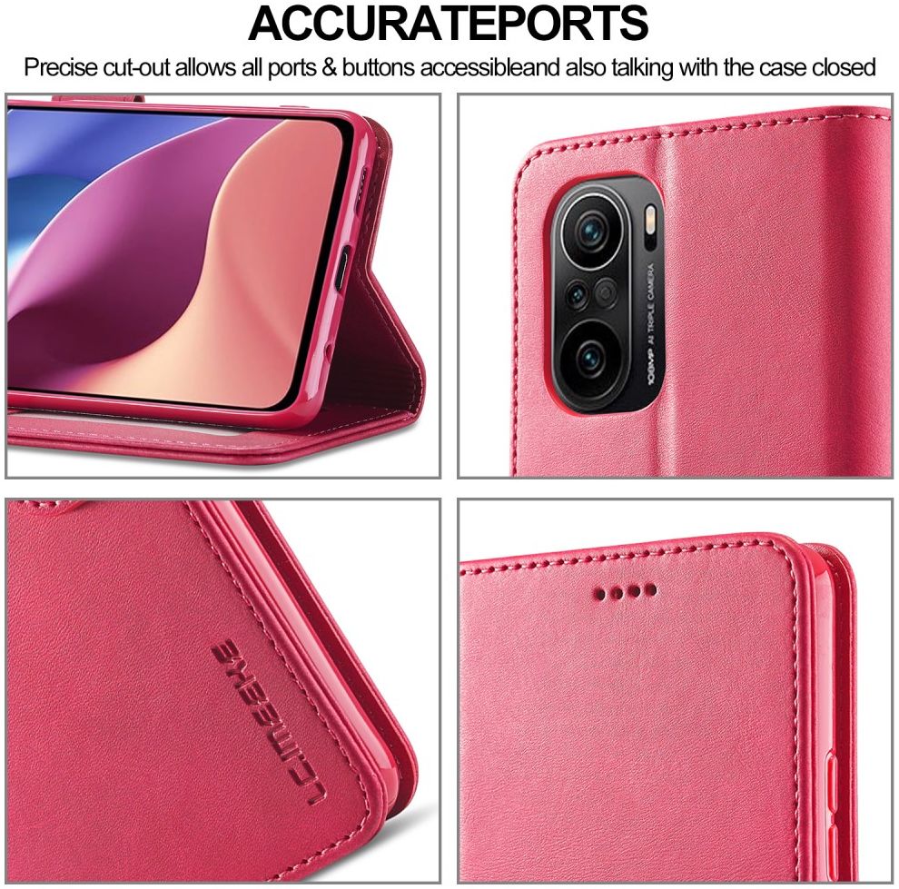 LC.IMEEKE Xiaomi Poco F3 / Mi 11i Hoesje Wallet Book Case Roze afbeelding 6