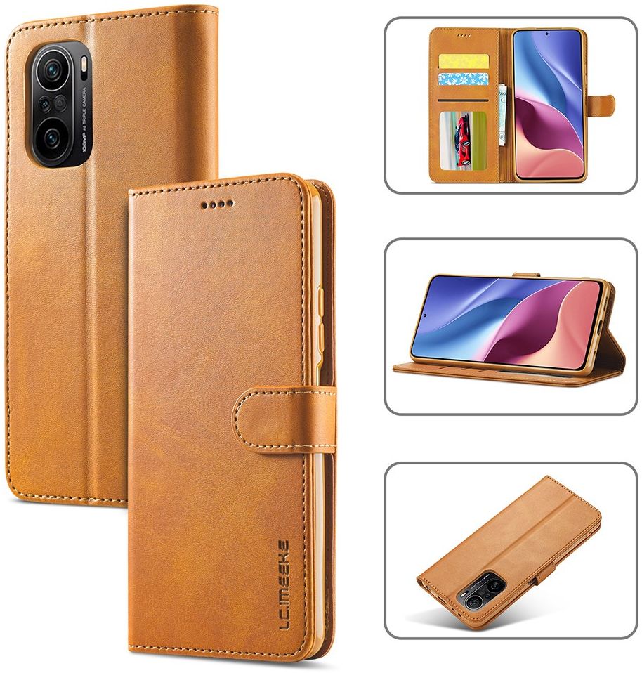 LC.IMEEKE Xiaomi Poco F3 / Mi 11i Hoesje Wallet Book Case Bruin afbeelding 14