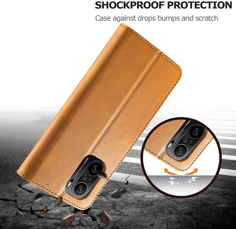 LC.IMEEKE Xiaomi Poco F3 / Mi 11i Hoesje Wallet Book Case Bruin afbeelding 4