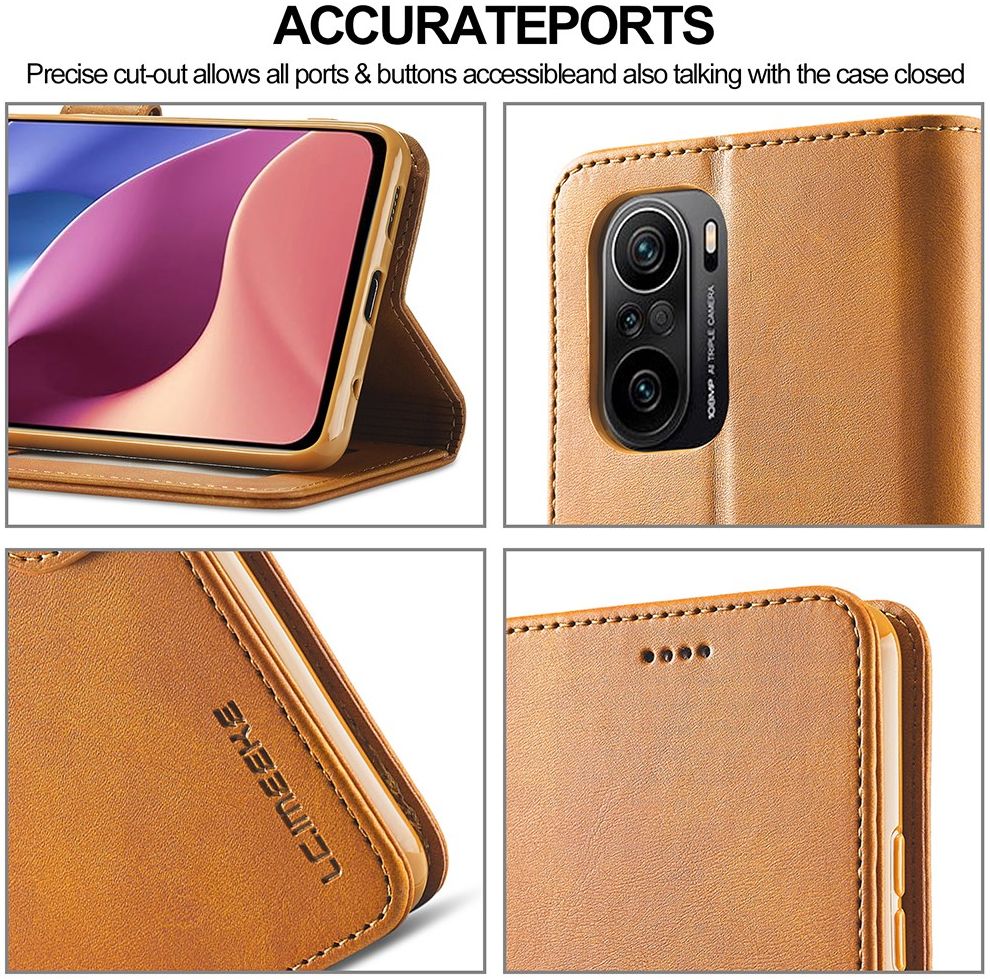 LC.IMEEKE Xiaomi Poco F3 / Mi 11i Hoesje Wallet Book Case Bruin afbeelding 6