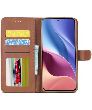 LC.IMEEKE Xiaomi Poco F3 / Mi 11i Hoesje Wallet Book Case Coffee Hoesjes