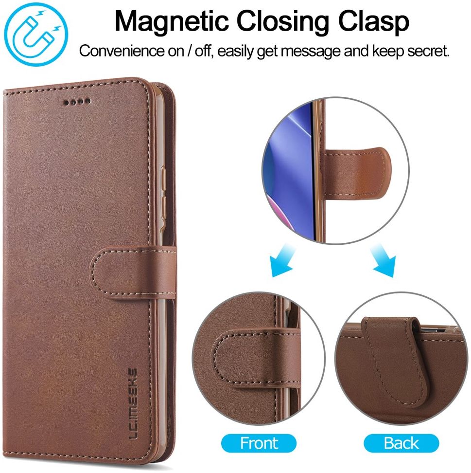 LC.IMEEKE Xiaomi Poco F3 / Mi 11i Hoesje Wallet Book Case Coffee afbeelding 9