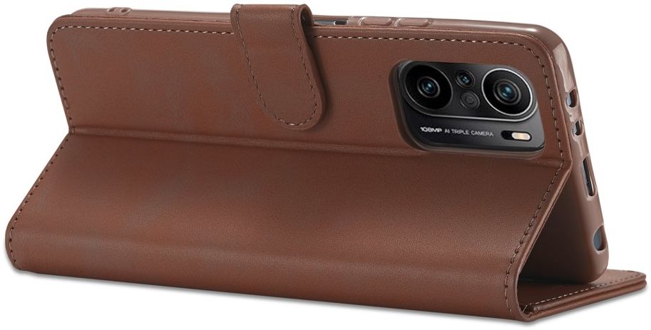 LC.IMEEKE Xiaomi Poco F3 / Mi 11i Hoesje Wallet Book Case Coffee afbeelding 2