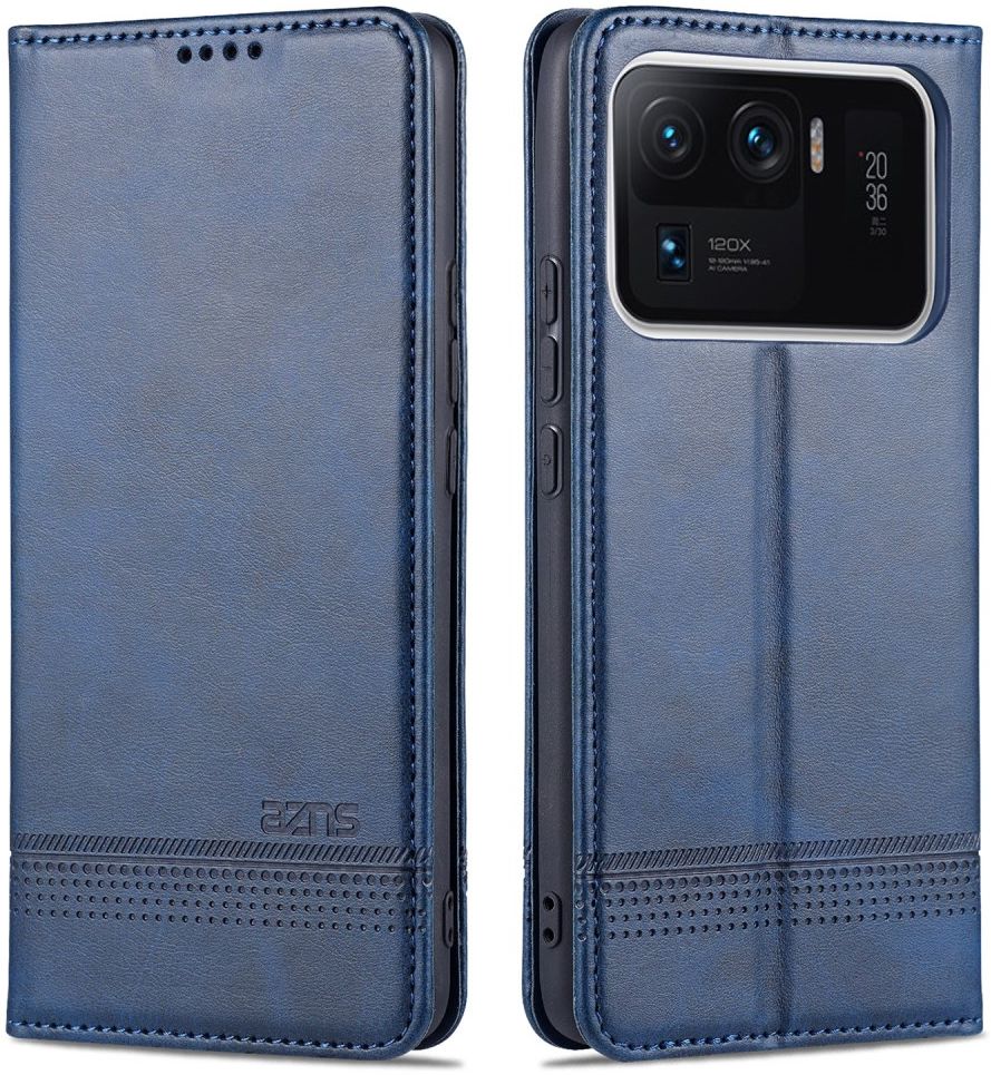 AZNS Xiaomi Mi 11 Ultra Hoesje Portemonnee Book Case Kunstleer Blauw afbeelding 1