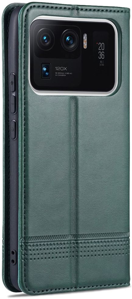 AZNS Xiaomi Mi 11 Ultra Hoesje Portemonnee Book Case Kunstleer Groen afbeelding 3