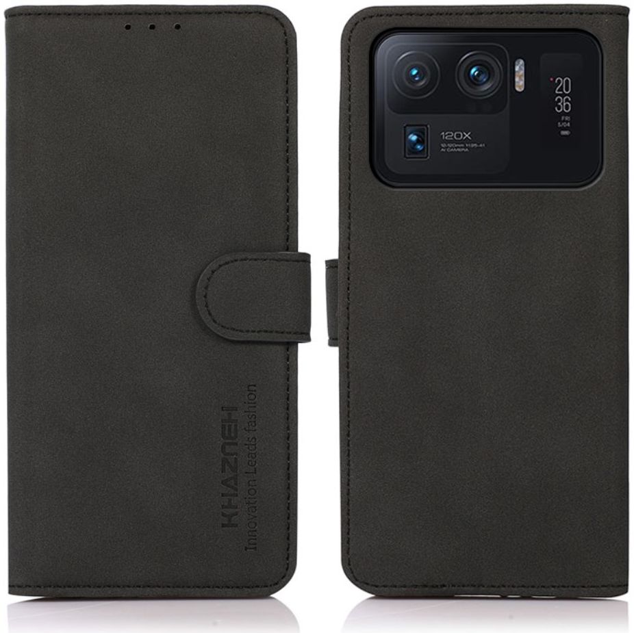 KHAZNEH Xiaomi Mi 11 Ultra Hoesje Retro Portemonnee Book Case Zwart afbeelding 3