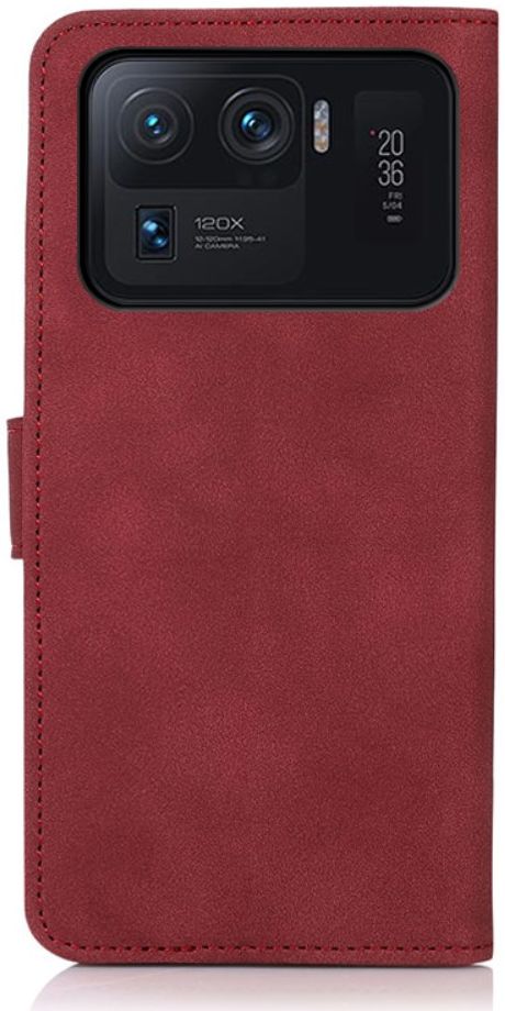 KHAZNEH Xiaomi Mi 11 Ultra Hoesje Retro Portemonnee Book Case Rood afbeelding 5