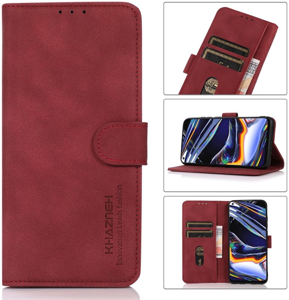 KHAZNEH Xiaomi Mi 11 Ultra Hoesje Retro Portemonnee Book Case Rood afbeelding 8