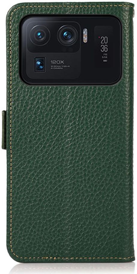 KHAZNEH Xiaomi Mi 11 Ultra Hoesje Portemonnee Echt Leer Groen afbeelding 7