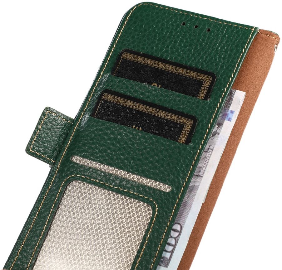 KHAZNEH Xiaomi Mi 11 Ultra Hoesje Portemonnee Echt Leer Groen afbeelding 5