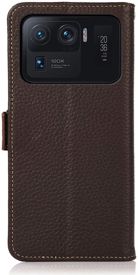 KHAZNEH Xiaomi Mi 11 Ultra Hoesje Portemonnee Echt Leer Bruin afbeelding 7