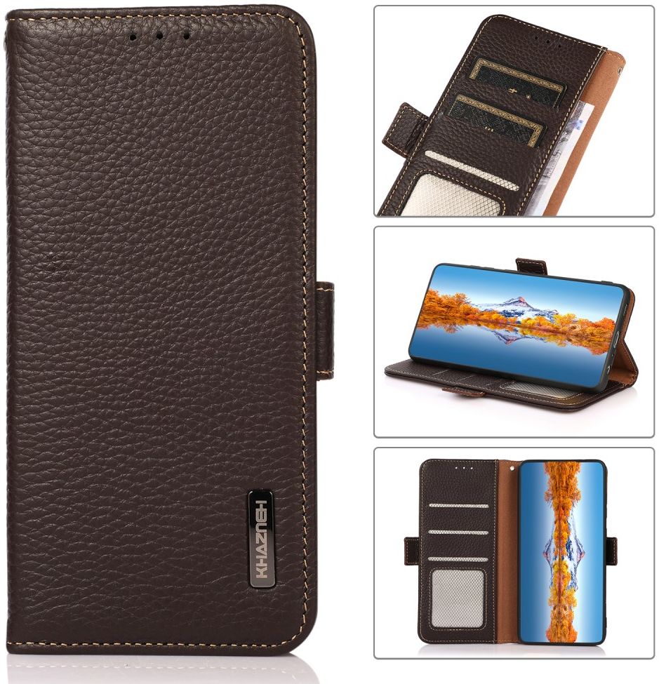 KHAZNEH Xiaomi Mi 11 Ultra Hoesje Portemonnee Echt Leer Bruin afbeelding 9