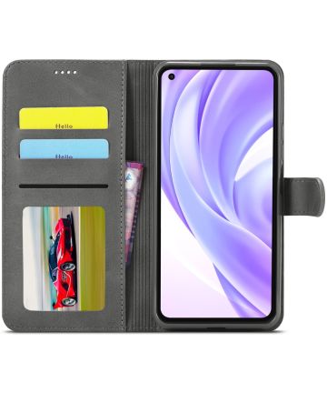 LC.IMEEKE Xiaomi Mi 11 Lite 4G/5G (NE) Hoesje Wallet Book Case Zwart Hoesjes