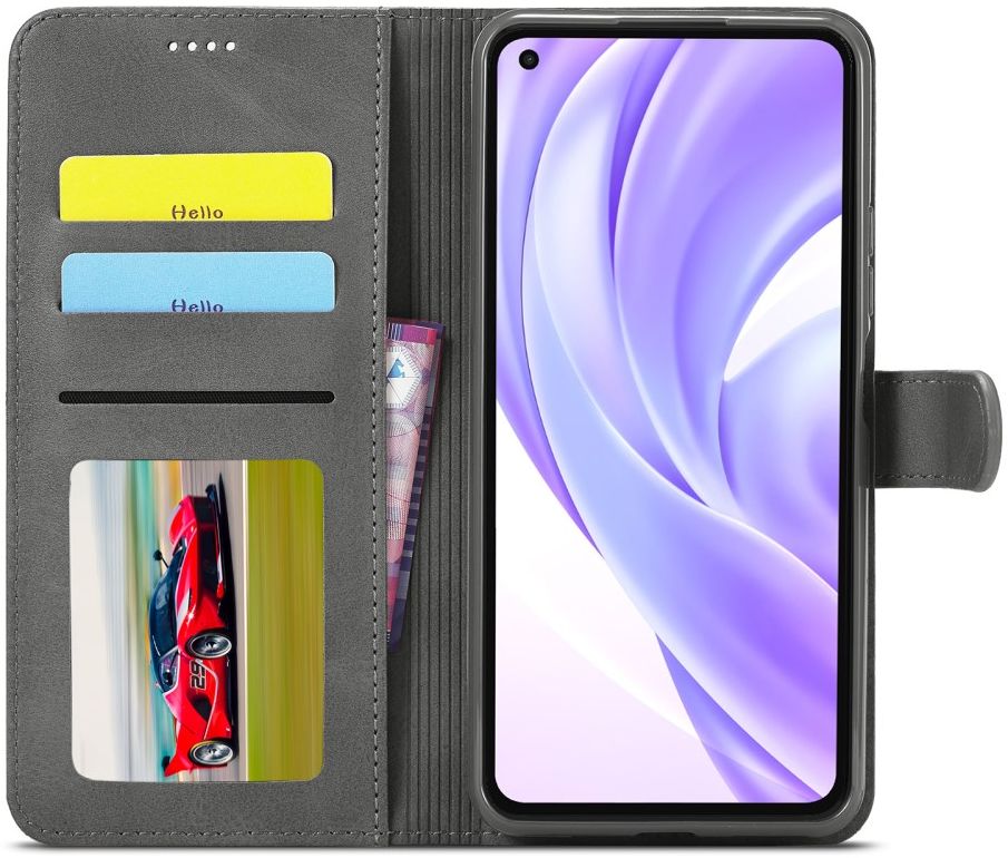 LC.IMEEKE Xiaomi Mi 11 Lite 4G/5G (NE) Hoesje Wallet Book Case Zwart afbeelding 1