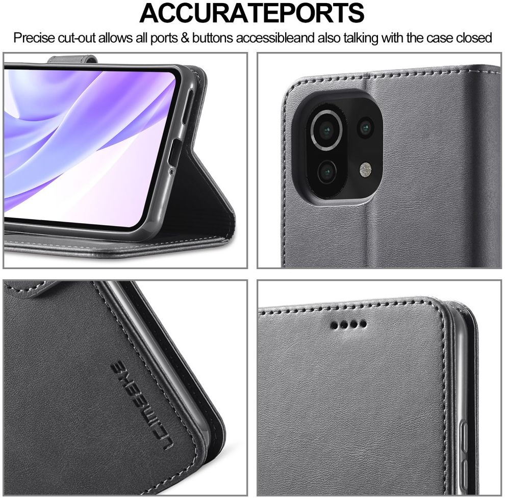 LC.IMEEKE Xiaomi Mi 11 Lite 4G/5G (NE) Hoesje Wallet Book Case Zwart afbeelding 6