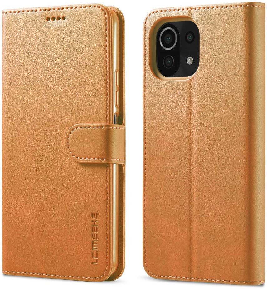 LC.IMEEKE Xiaomi Mi 11 Lite 4G/5G (NE) Hoesje Wallet Book Case Bruin afbeelding 3