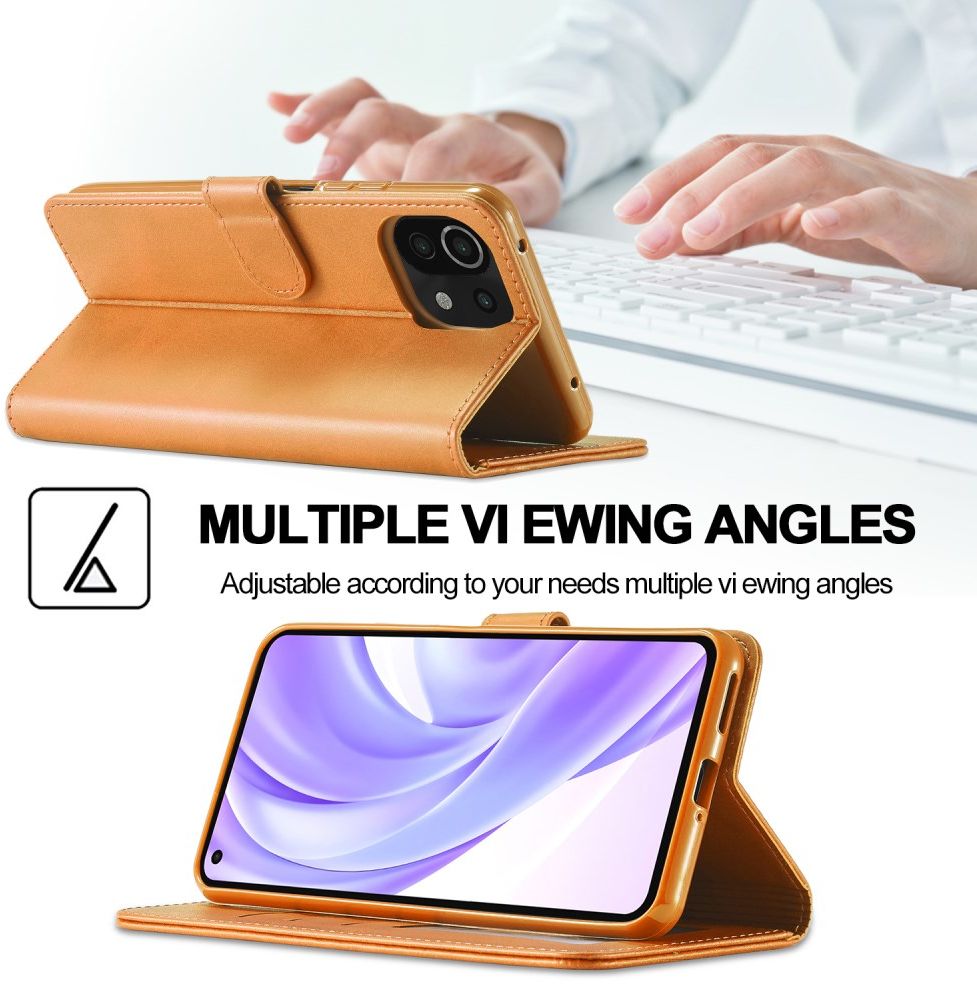 LC.IMEEKE Xiaomi Mi 11 Lite 4G/5G (NE) Hoesje Wallet Book Case Bruin afbeelding 8