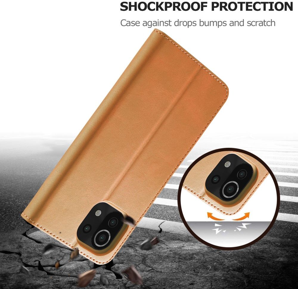 LC.IMEEKE Xiaomi Mi 11 Lite 4G/5G (NE) Hoesje Wallet Book Case Bruin afbeelding 4