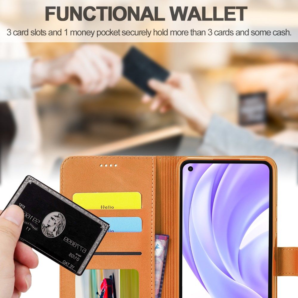 LC.IMEEKE Xiaomi Mi 11 Lite 4G/5G (NE) Hoesje Wallet Book Case Bruin afbeelding 5