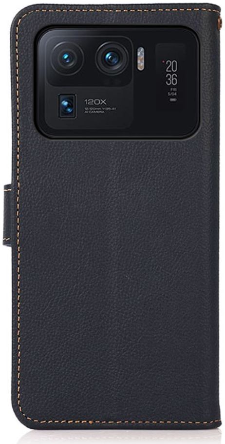 Xiaomi Mi 11 Ultra Hoesje RFID Portemonnee Book Case Echt Leer Blauw afbeelding 8