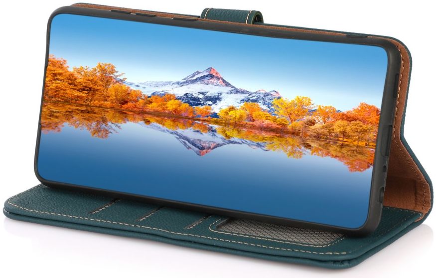 Xiaomi Mi 11 Ultra Hoesje RFID Portemonnee Book Case Echt Leer Groen afbeelding 7