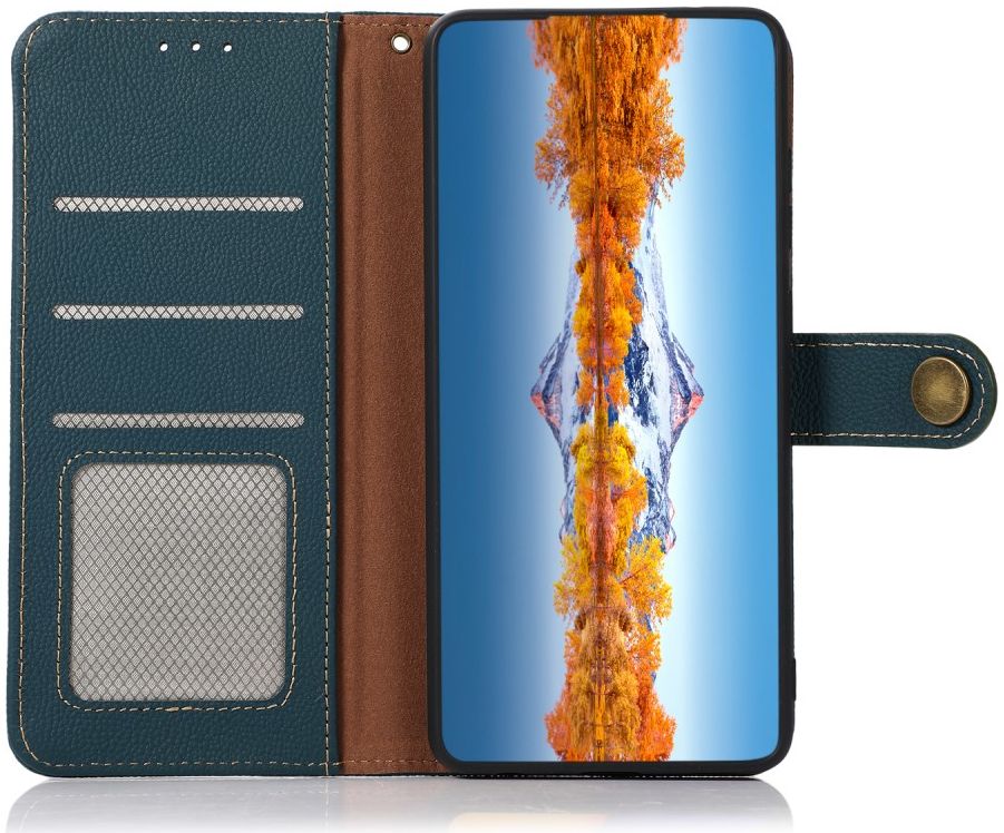 Xiaomi Mi 11 Ultra Hoesje RFID Portemonnee Book Case Echt Leer Groen afbeelding 1