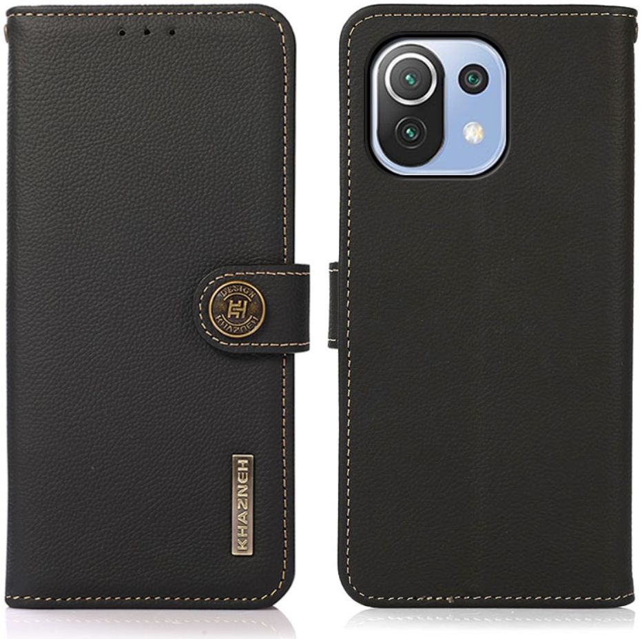 Xiaomi Mi 11 Lite 4G / 5G Hoesje RFID Portemonnee Echt Leer Zwart afbeelding 5