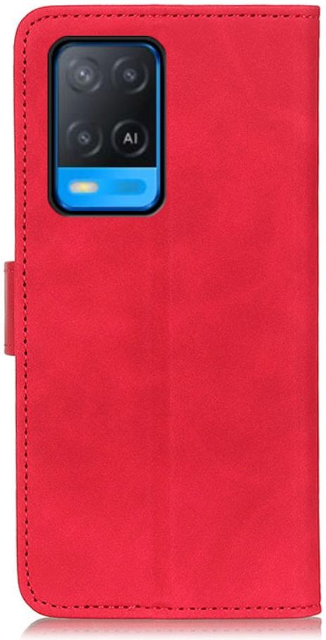 KHAZNEH Oppo A54 5G Hoesje Hoesje Retro Wallet Book Case Rood afbeelding 4