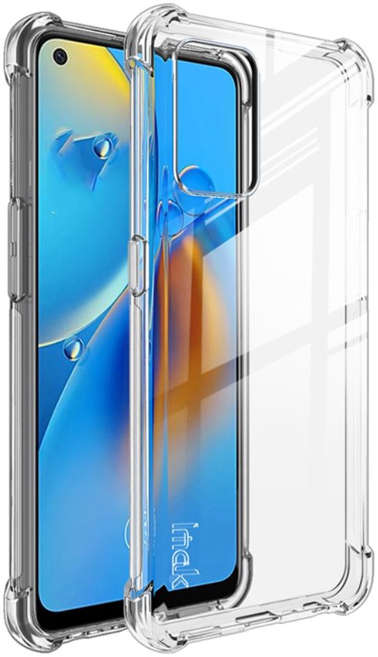 IMAK Oppo A74 4G Hoesje Dun TPU met Screen Protector Transparant afbeelding 1