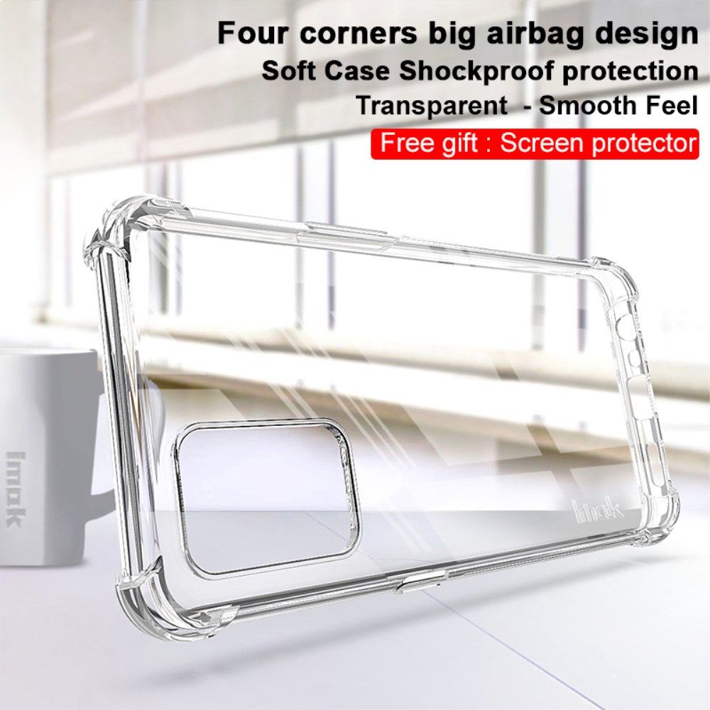 IMAK Oppo A74 4G Hoesje Dun TPU met Screen Protector Transparant afbeelding 7