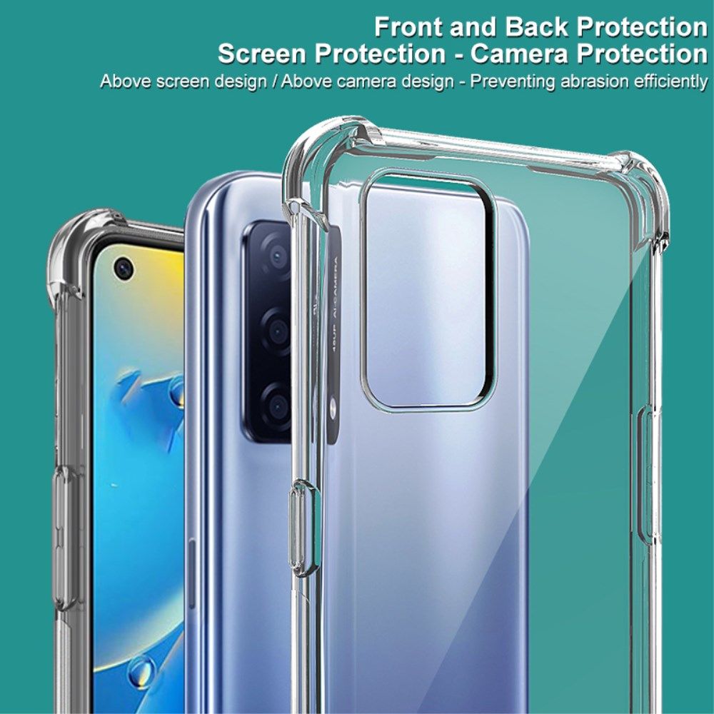 IMAK Oppo A74 4G Hoesje Dun TPU met Screen Protector Transparant afbeelding 8