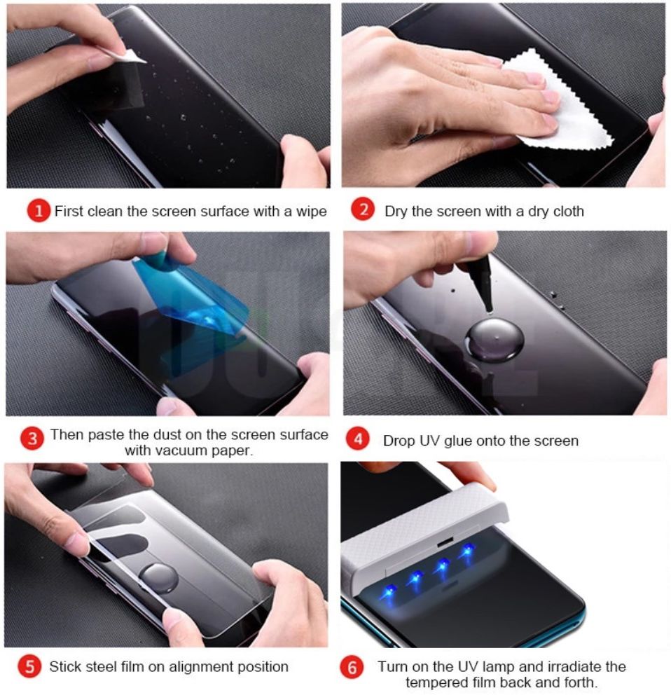 Samsung Galaxy S20 Plus Screen Protector Tempered UV Glass Full Cover afbeelding 6