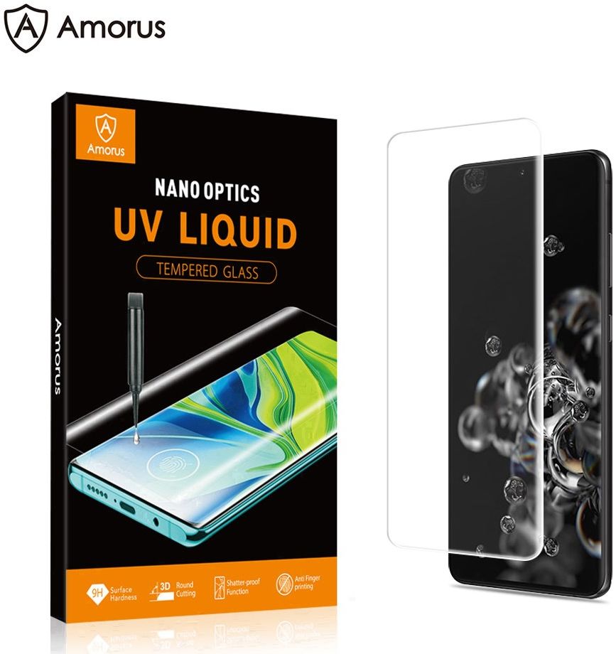 Samsung Galaxy S20 Ultra Screen Protector Tempered UV Glass Full Cover afbeelding 4