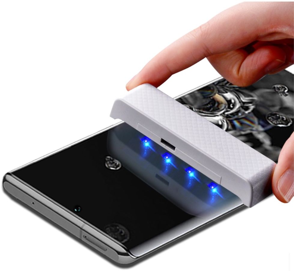 Samsung Galaxy S20 Ultra Screen Protector Tempered UV Glass Full Cover afbeelding 2