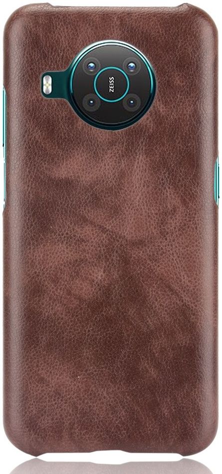 Nokia X20 / X10 Hoesje Back Cover met Kunstleer Coating Bruin afbeelding 1