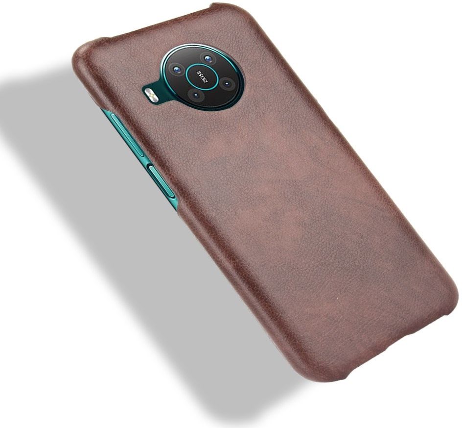 Nokia X20 / X10 Hoesje Back Cover met Kunstleer Coating Bruin afbeelding 4