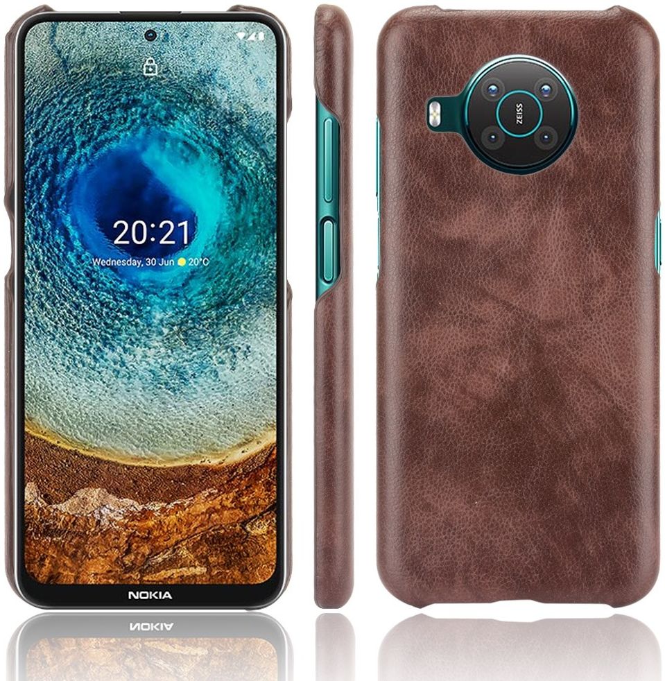 Nokia X20 / X10 Hoesje Back Cover met Kunstleer Coating Bruin afbeelding 5