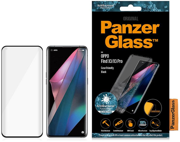 PanzerGlass Oppo Find X3 Pro Case Friendly Screen Protector afbeelding 6
