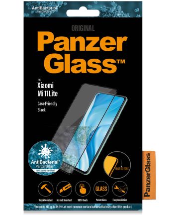PanzerGlassXiaomi Mi 11 Lite 4G/5G (NE) Tempered Glass Antibacterieel Screen Protectors