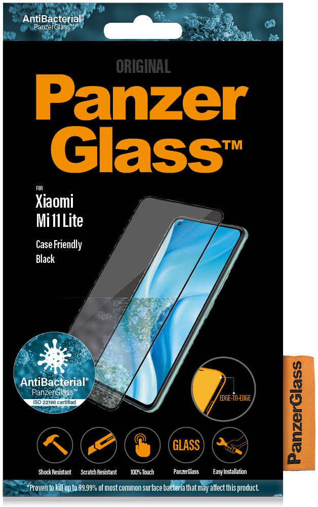 PanzerGlassXiaomi Mi 11 Lite 4G/5G (NE) Tempered Glass Antibacterieel afbeelding 1